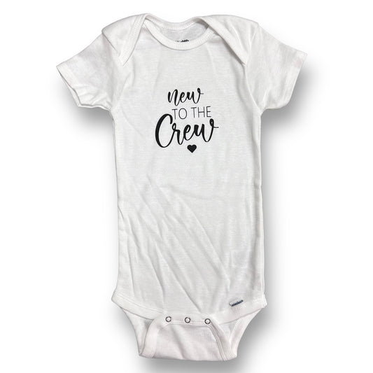 Boys Gerber Size 18 Months White 'New to the Crew' Onesie