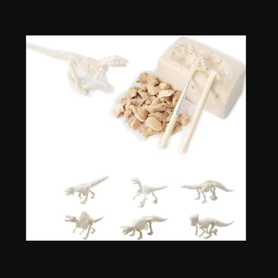 Discover Dinosaurs Educational Tin Set Book, Wall Chart, & Fossil Excavation Kit