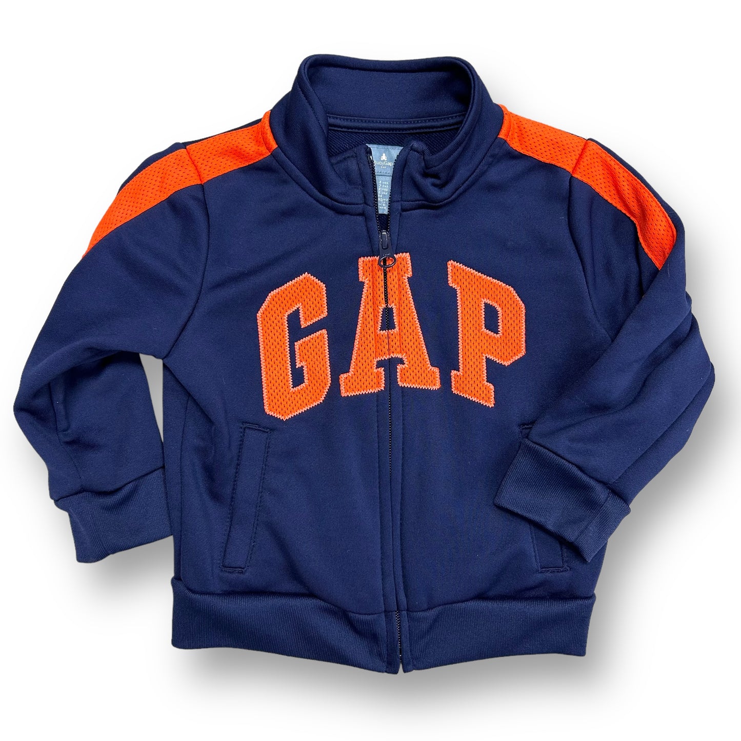 Boys Gap Kids Size 2 Toddler Navy Blue Zippered Warm Up Jacket with Logo