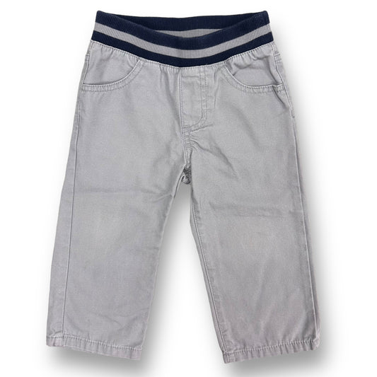 Boys Gymboree Size 18-24 Months Gray Elastic Waist Khaki Pants