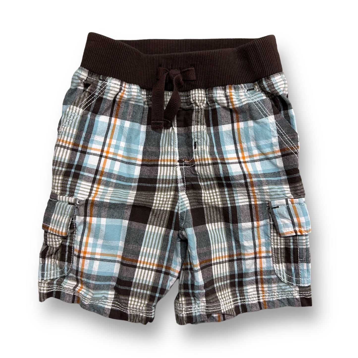 Boys Gymboree Size 18-24 Months Plaid Elastic Waist Cargo Shorts
