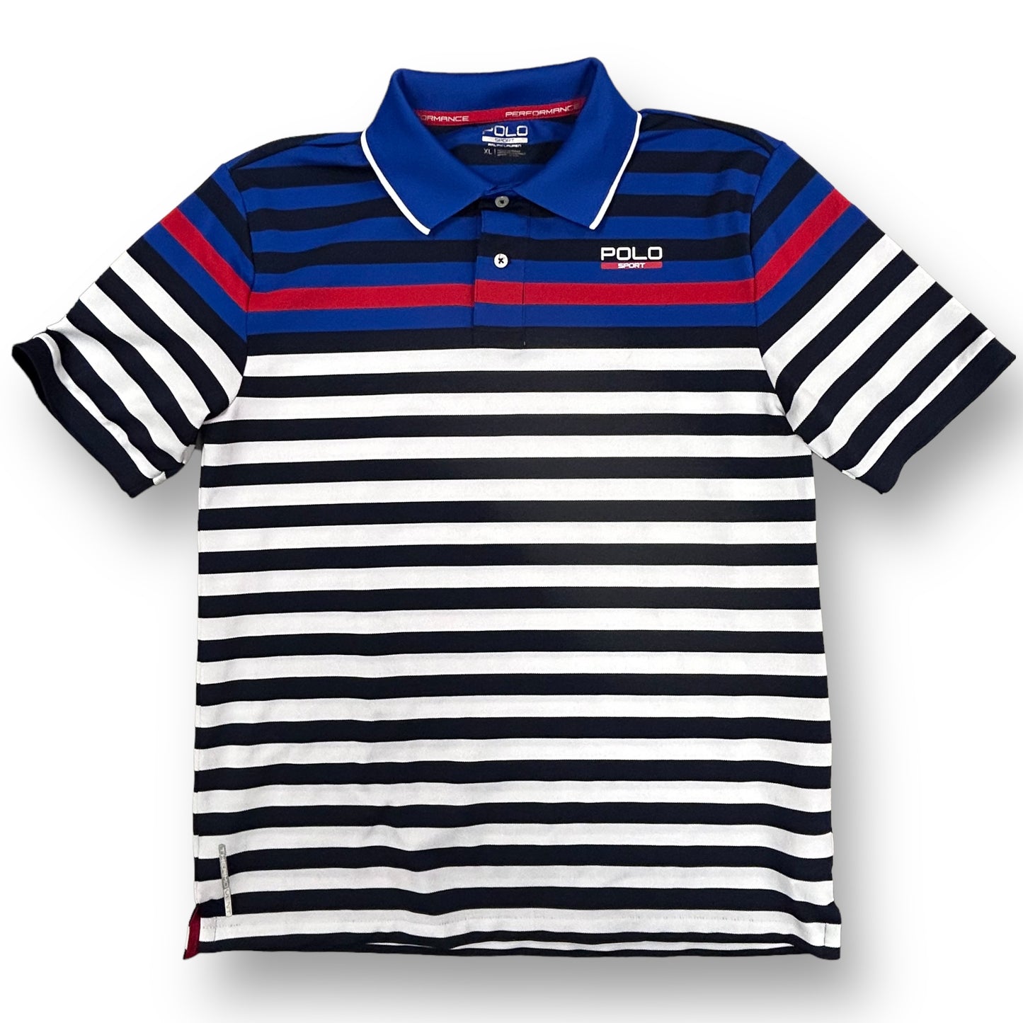 Youth Boy Polo Sport Size 14/16 Striped Performance Polo YXL Golf Shirt