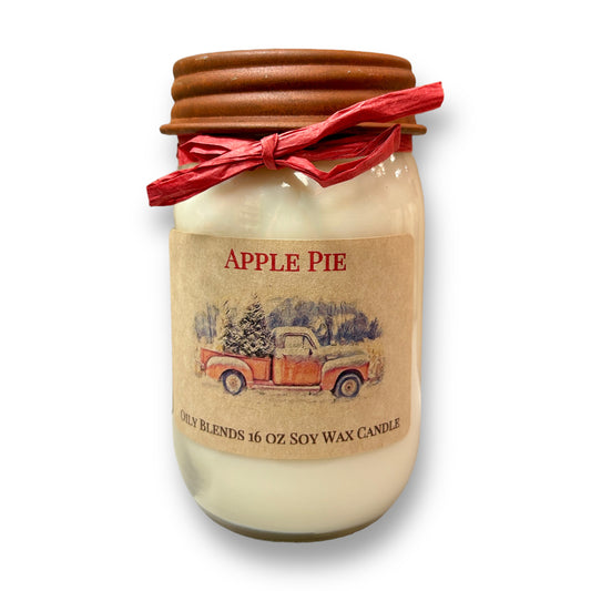 NEW! Jumbo Holiday Soy Wax Candle: Apple Pie