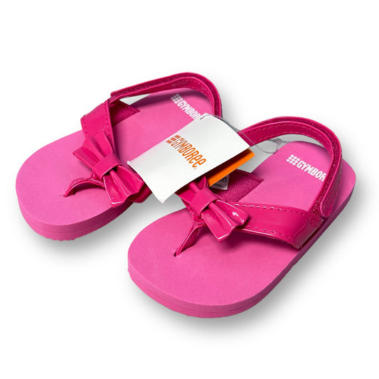 NEW! Gymboree Toddler Girl Size 5/6 Pink Patent Leather Thong Sandals