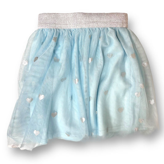 Girls Btween Size 8 Light Blue Tulle Heart Print Skirt