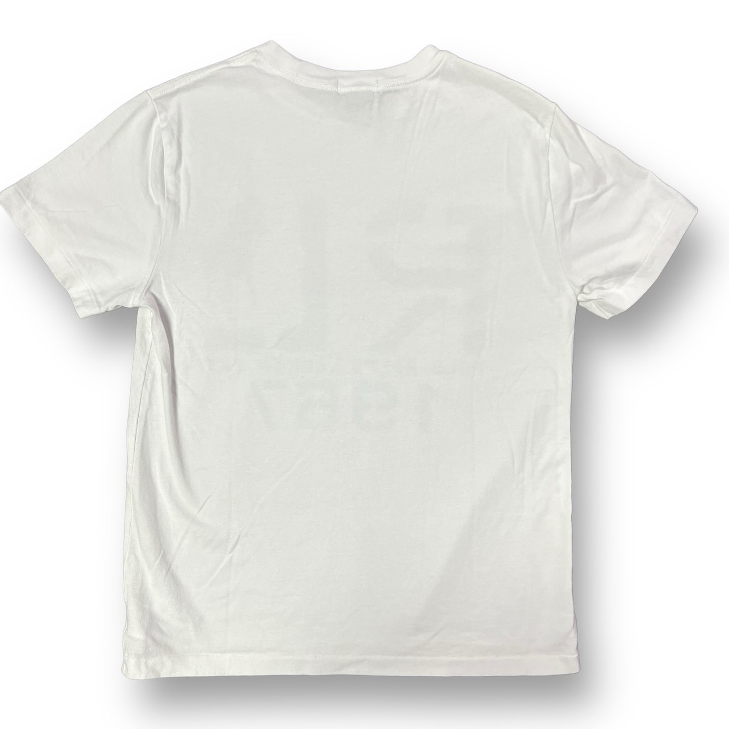 Boys Polo Size 14/16 White Printed Short Sleeve Shirt