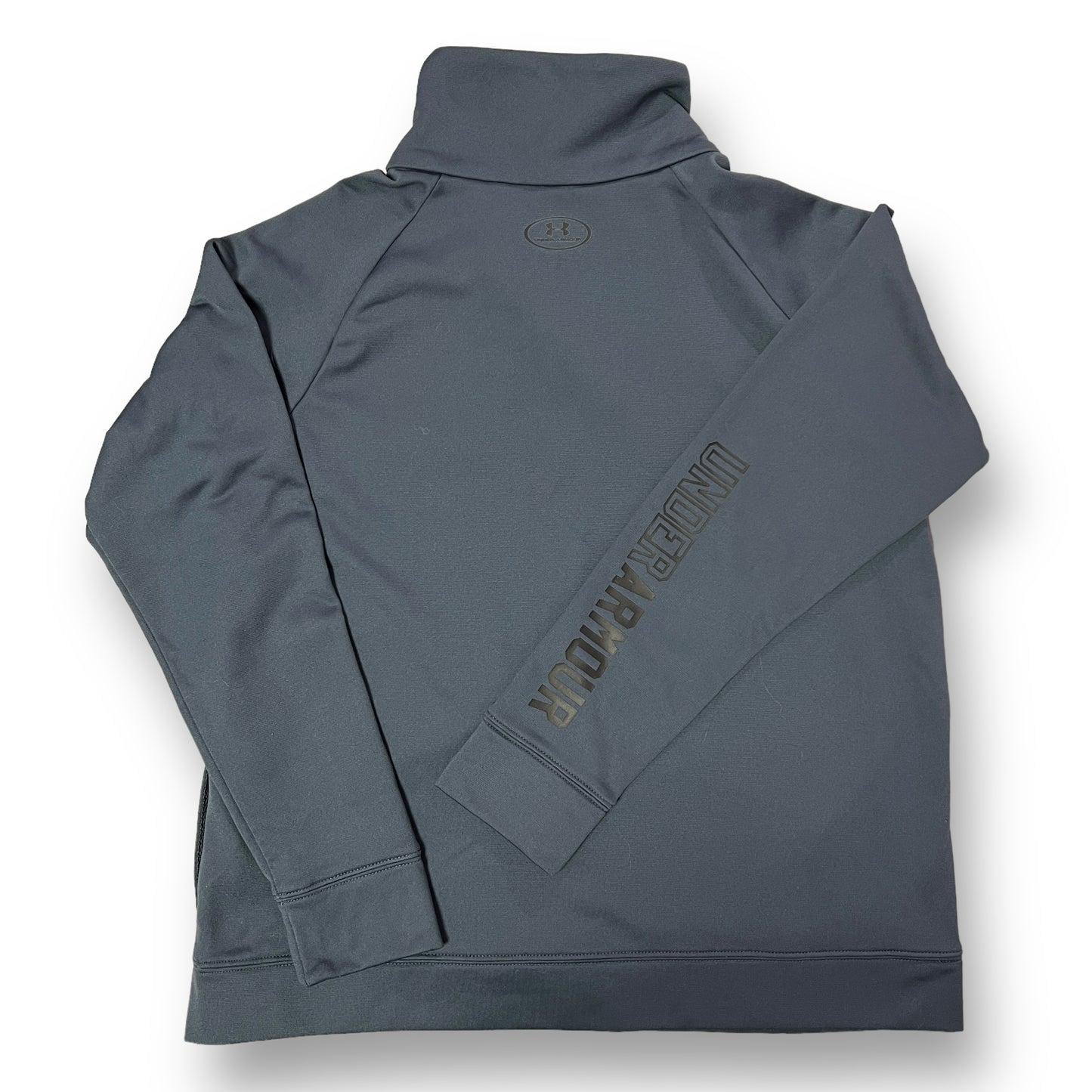 Boys Under Armour Size 14/16 YXL Dark Gray Zippered Warm Up Jacket