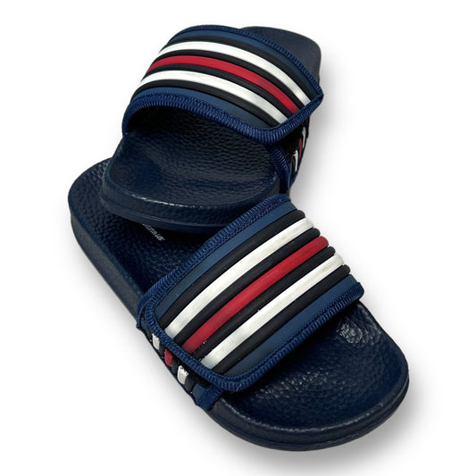 Tommy Bahama Big Boy Size 11 Red White & Blue Easy-On Slides