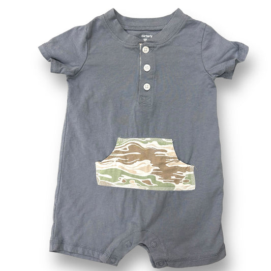Boys Carter's Size 18 Months Gray and Camo Button Top Romper