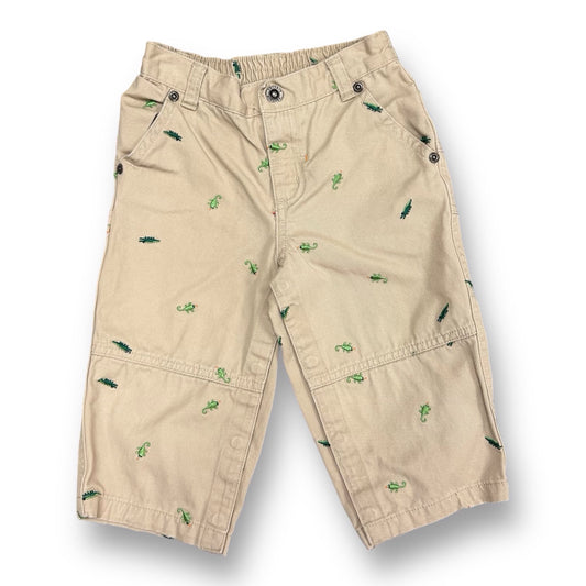 Boys Carter's Size 18 Months Embroidered Lizard Khaki Pants