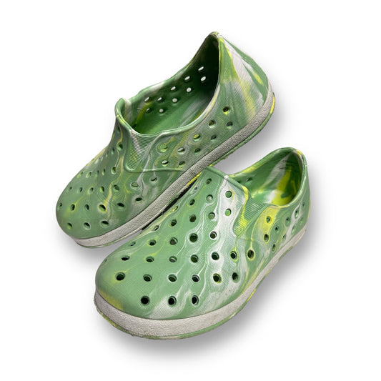 Cat & Jack Big Boy Size 10 Green Waterproof Crocs-Style Slide On Shoes