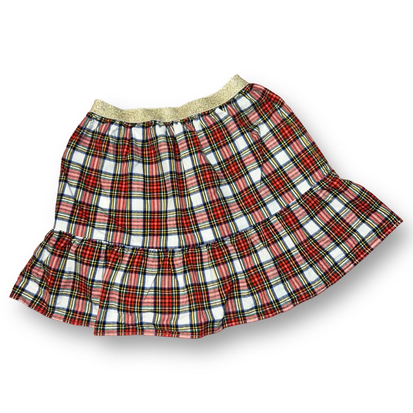 Girls Crewcuts Size 10/12 Red Plaid Elastic Waist Skirt