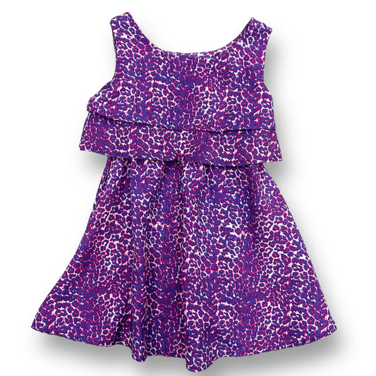 Girls Diva Size 3T Purple Animal Print Sleeveless Dress