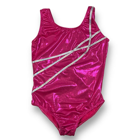 Girls Size 14/16 160 Hot Pink Metallic Shimmer Dance Leotard