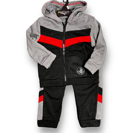 NEW! Boys Size 24 Months Body Glove Soft Fleece Lined Zip Hoodie & Sweapants Set