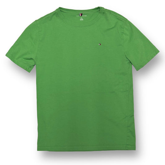 Boys Hilfiger Size 12/14 Green Embroidered Logo Short Sleeve Tee