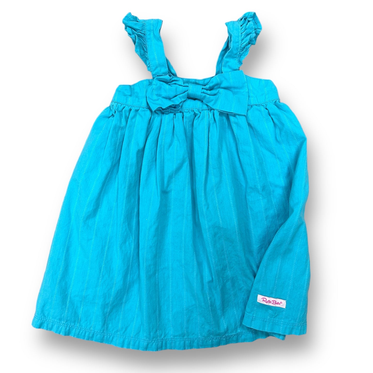 Ruffle Butts Girls Size 3T Boutique Dress Blue Ruffled Sleeveless Sundress