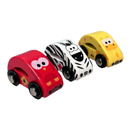 J'adore Paris Set of 3 Animated Wooden Cars