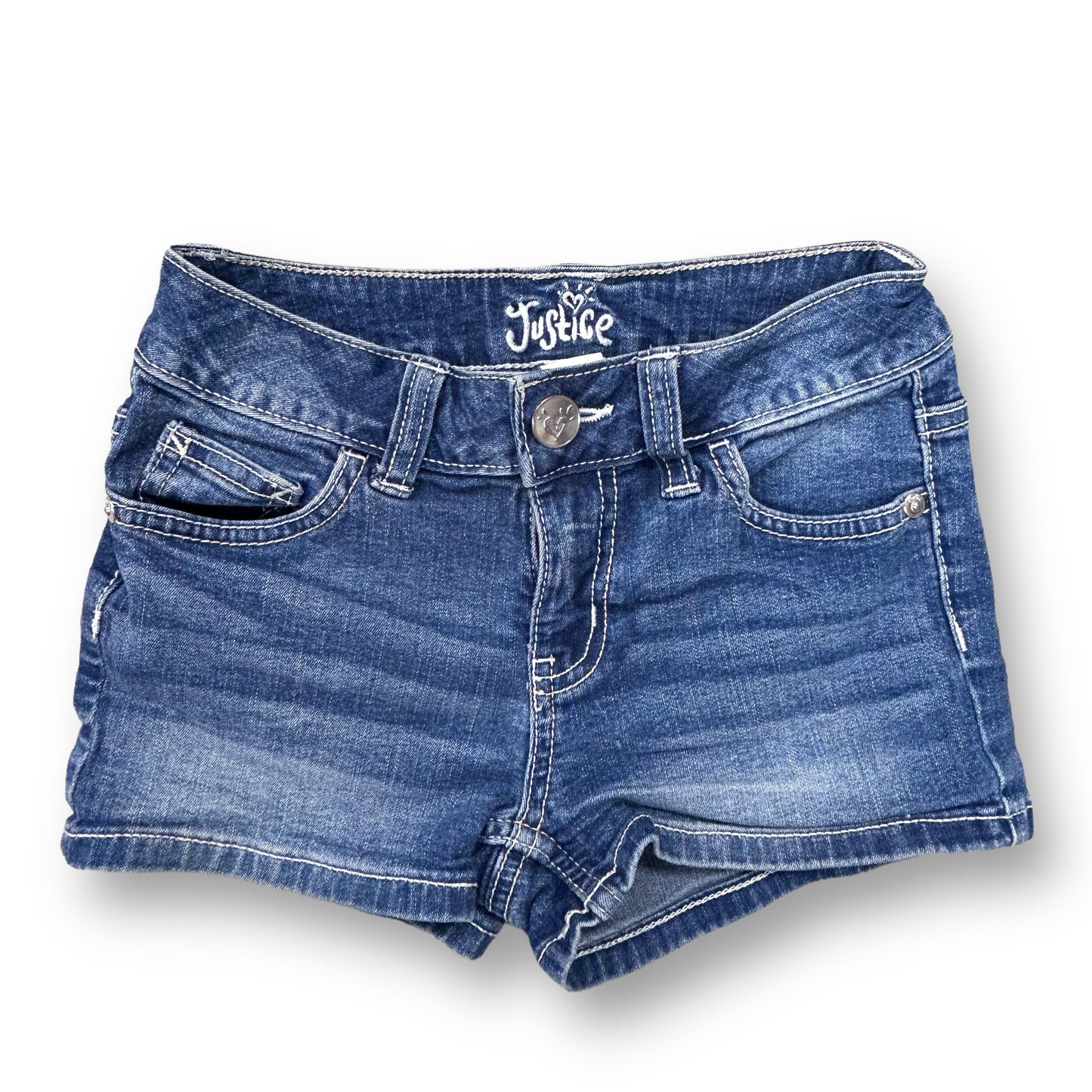 Girls Justice Size 10 Denim Slim Fit Jean Shorts