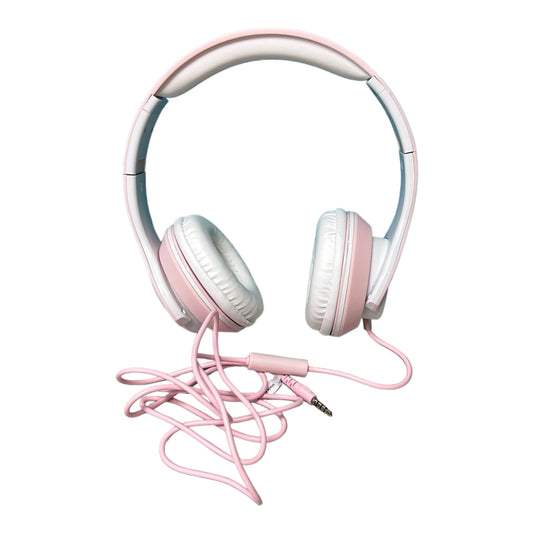 Comfort Fit Pink & White Adjustable Kids Headphones