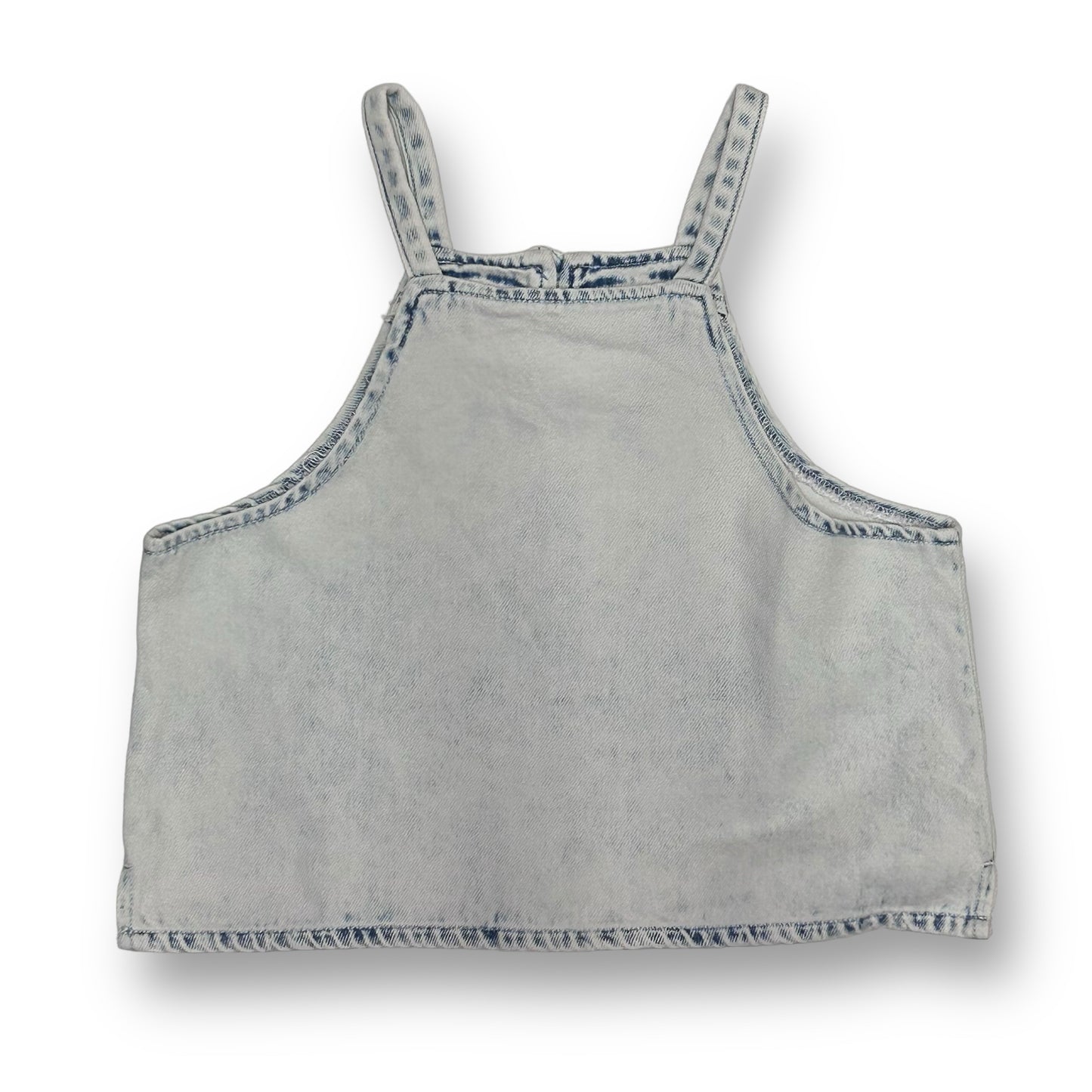 Zara Girls Size 11/12 Youth Denim Cropped Tank with Button Closure