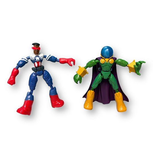 Marvel Bend and Flex Mysterio & Captain America
