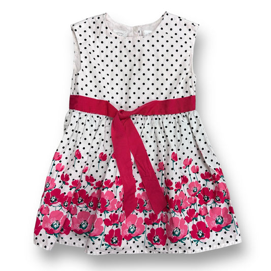 Girls Koala Kids Size 3T White & Pink Floral Polka Dot Sleeveless Dress