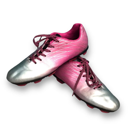DSG Size 5 Youth Pink & Silver Metallic Soccer Cleats