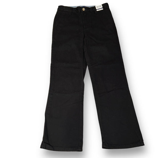 NEW! Boys Basic Editions Size 10 Black Adjustable Waist Khaki Pants