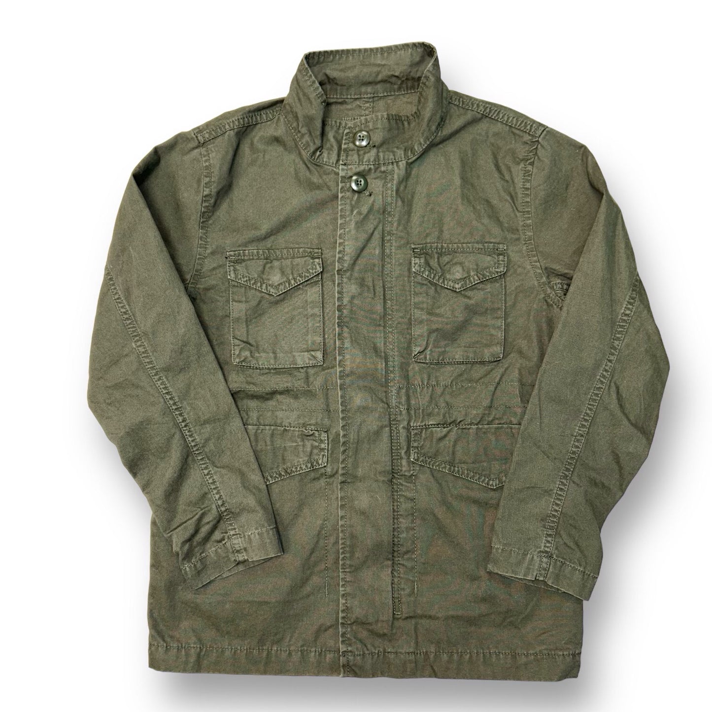 Boys Gap Size L/12 Hunter Green Lightweight Zip & Snap Cargo Jacket