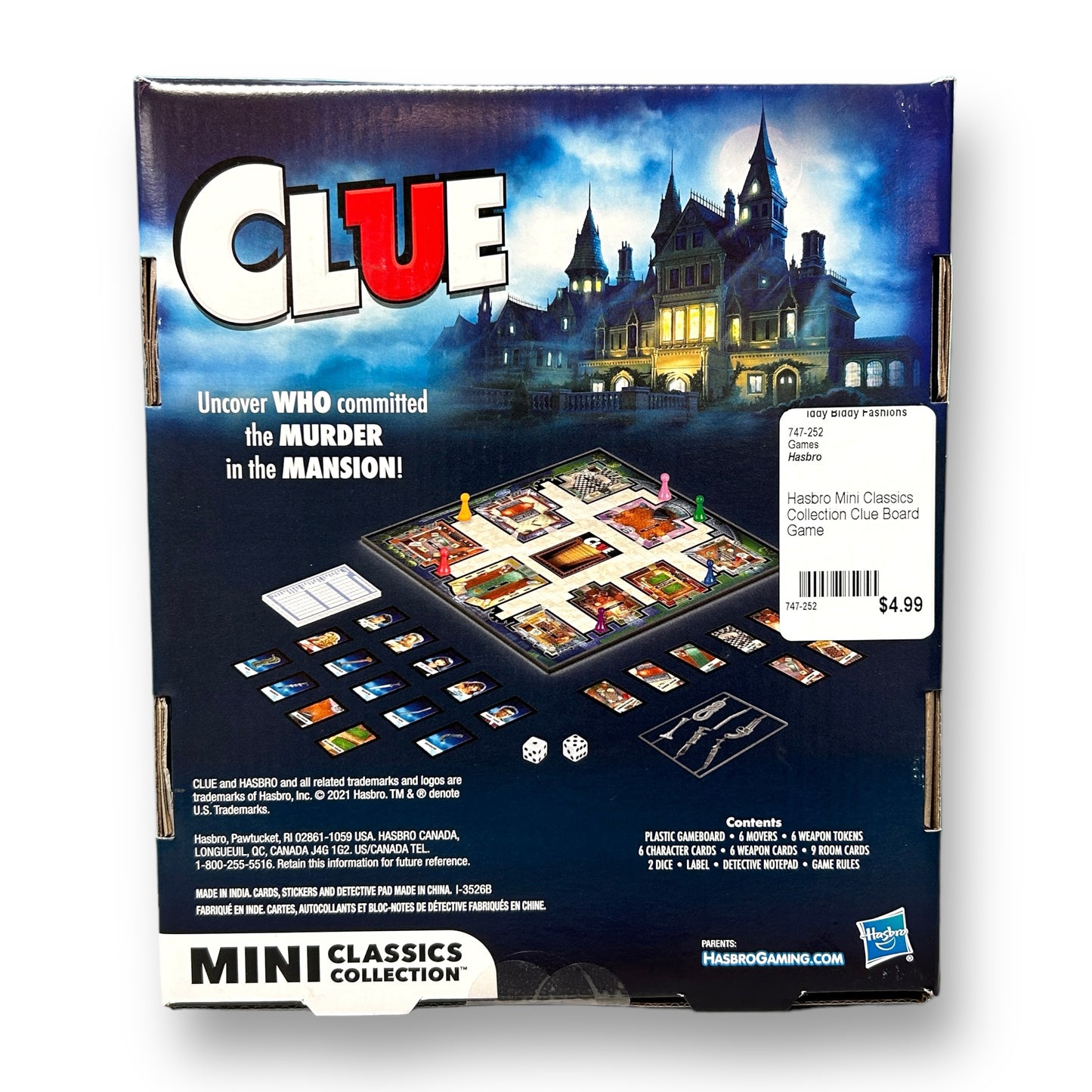 Hasbro Mini Classics Collection Clue Board Game