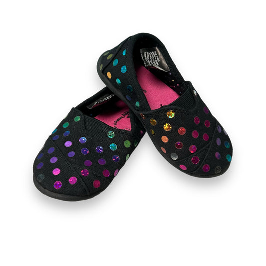 Jumping Beans Toddler Girl Size 6 Black Rainbow Sequin Slide-On Shoes