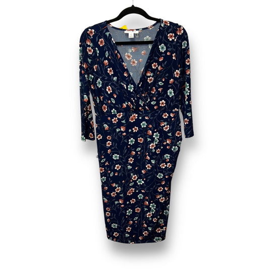 Motherhood Maternity Size Small Tie-Front Low Cut Floral Dress