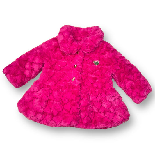 Girls Juicy Couture Size 12 Months Pink Faux Fur Outerwear