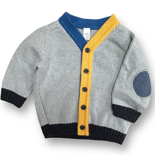 Boys First Impressions Size 6-9 Months Gray Reinforced Elbow Cardigan