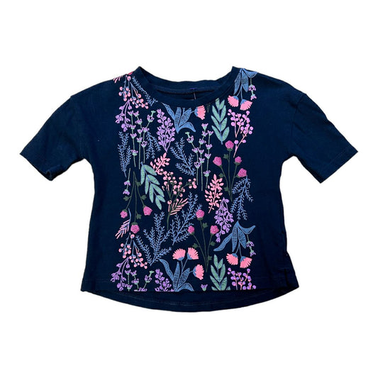Girls Carter's Size 6 Months Navy Shimmer Floral Shirt