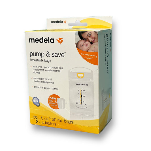 NEW! Medela Pump & Save Breastmilk Bags & Adapters