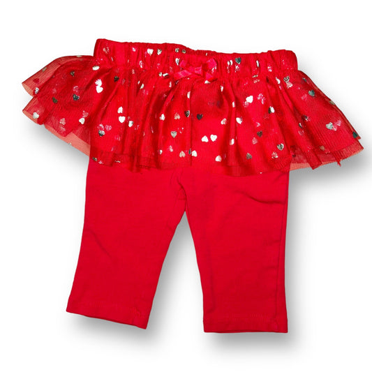 Girls Small Wonders Size 0-3 Months Red Tulle Skirted Pants