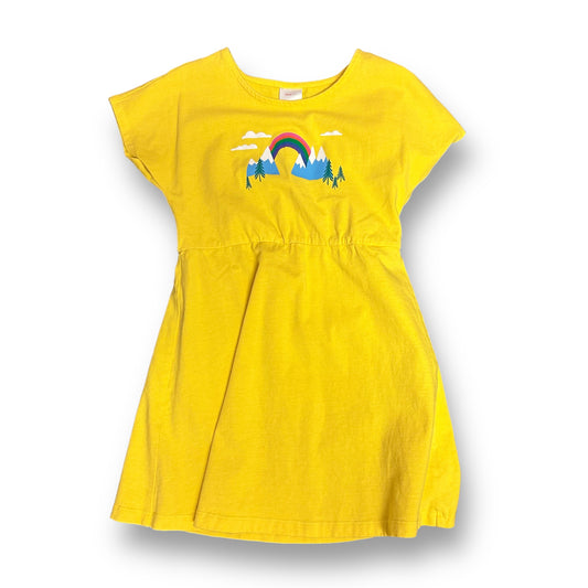 Girls Hanna Andersson Size 5 Yellow Outdoors Short Sleeve Dress