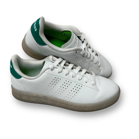 Adidas Advantage ECO Mens Size 7 White Leather Sneakers