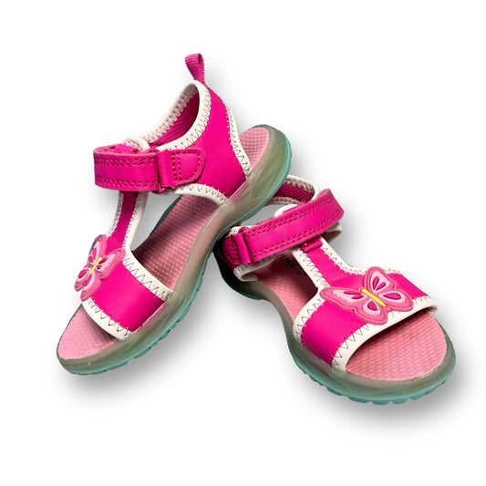 Carter's Toddler Girl Size 7 Pink Light-Up Butterfly Sandals