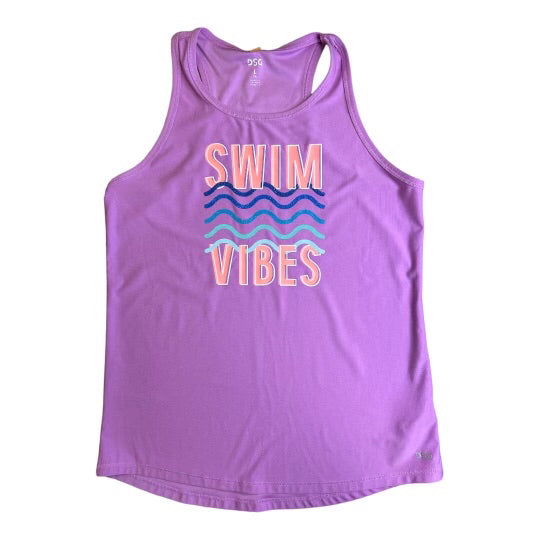 Girls DSG Size 14 Lilac 'Swim Vibes' Athleticwear Tank