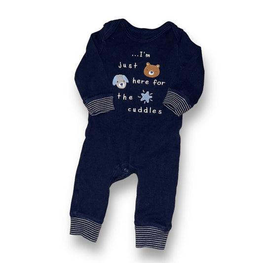 Boys Carter's Size 6 Months Navy Embroidered Snap Bottom One-Piece