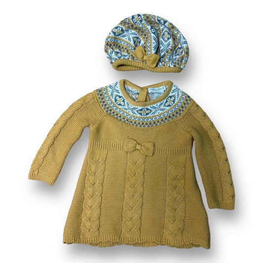 Girls Cynthia Rowley Size 3-6 Months Mustard 2-Pc Sweater Dress