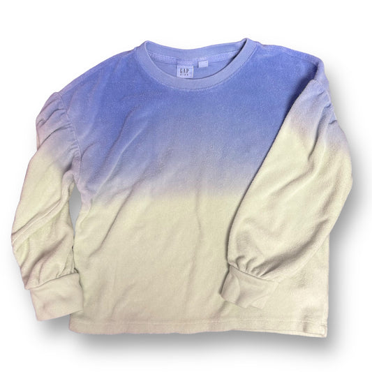 Girls Gap Size 6/7 Blue & Green Terry Sweatshirt