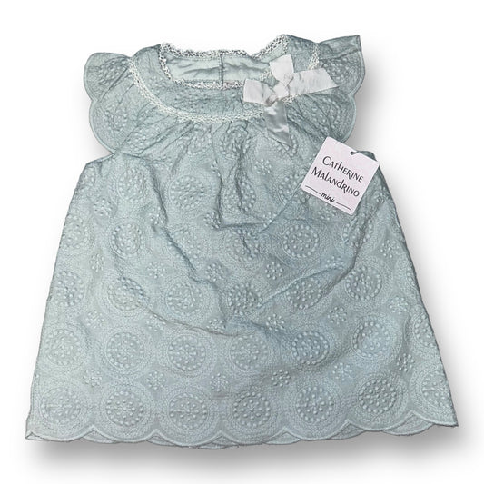 NEW! Girls Catherine Malandrino Size 3-6 Months Sage Green Embroidered Dress