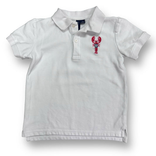 Boys Janie and Jack Size 6 White Lobster Short Sleeve Polo Shirt