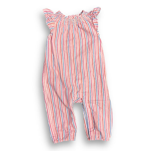 Girls Gap Size 3-6 Months Multi-Color Striped Snap Bottom Jumpsuit