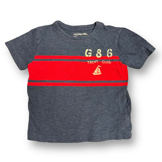 Boys Gap Size 18-24 Months Navy/Red Nautical Short Sleeve Shirt