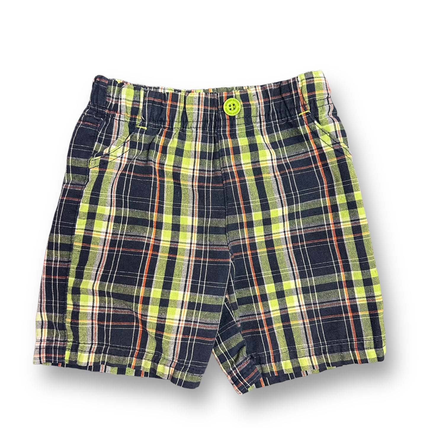 Baby Boy Plaid Shorts Size 12 Months Elastic Waist Pull On Bottoms